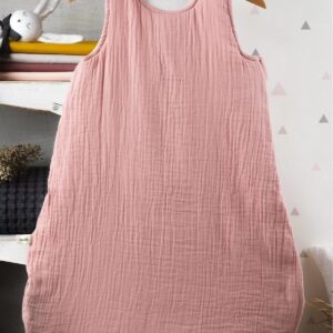Gigoteuse en coton bio froissé rose poudré 6-18m Kadolis Produits