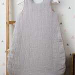 Gigoteuse en coton bio froissé gris 6-18m Kadolis Produits
