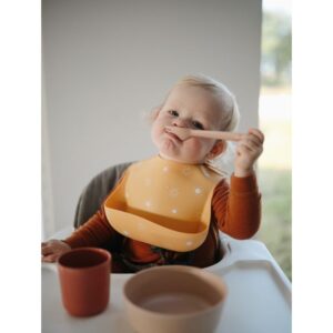 Bavoir en silicone - Dinosaures - Mushie Produits