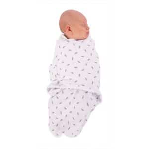 Couverture Emmaillotage Plumes grises S Produits