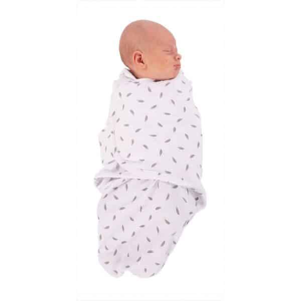 Couverture Emmaillotage Plumes grises S Produits