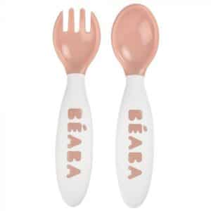 Set de 2 couverts ergonomiques 2ème âge + boîte de transport Beaba Produits