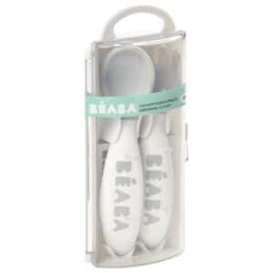 Set de 2 couverts ergonomiques 2ème âge + boîte de transport Beaba Produits