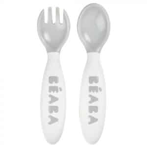 Set de 2 couverts ergonomiques 2ème âge + boîte de transport Beaba Produits