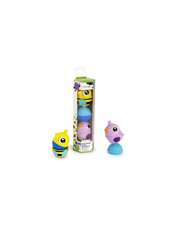 Tube violet de perles 6 éducatives Animaux de la forêt Lalaboom Produits