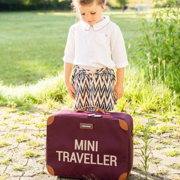 Valise Enfant Mini Traveller Aubergine - Childhome Produits