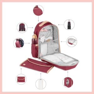 Sac à dos à langer multi-poches Pyla bordeaux Babymoov Produits