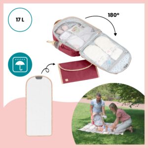 Sac à dos à langer multi-poches Pyla bordeaux Babymoov Produits