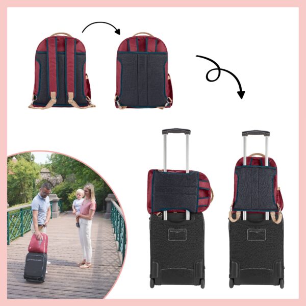 Sac à dos à langer multi-poches Pyla bordeaux Babymoov Produits