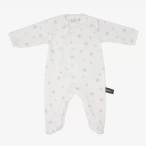 Pyjama bébé en Coton Bio imprimé étoiles rose Kadolis Produits