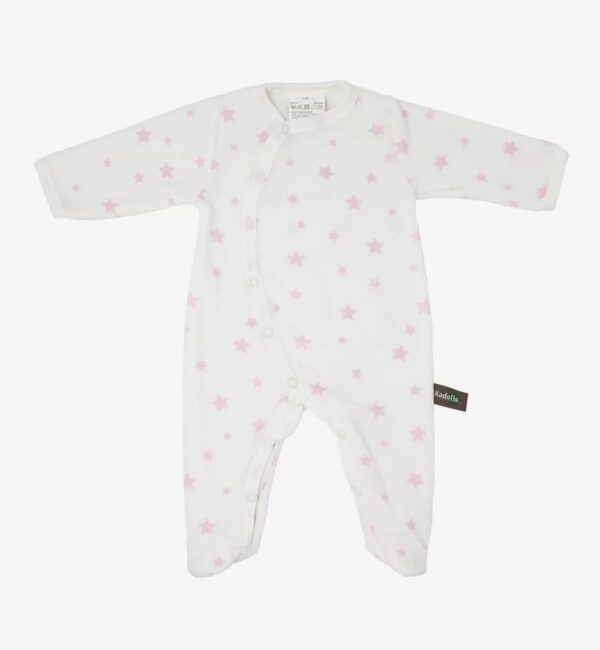 Pyjama bébé en Coton Bio imprimé étoiles rose Kadolis Produits