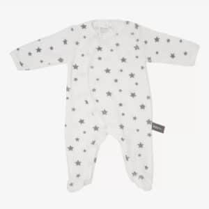Pyjama bébé en Coton Bio imprimé étoiles gris Kadolis Produits