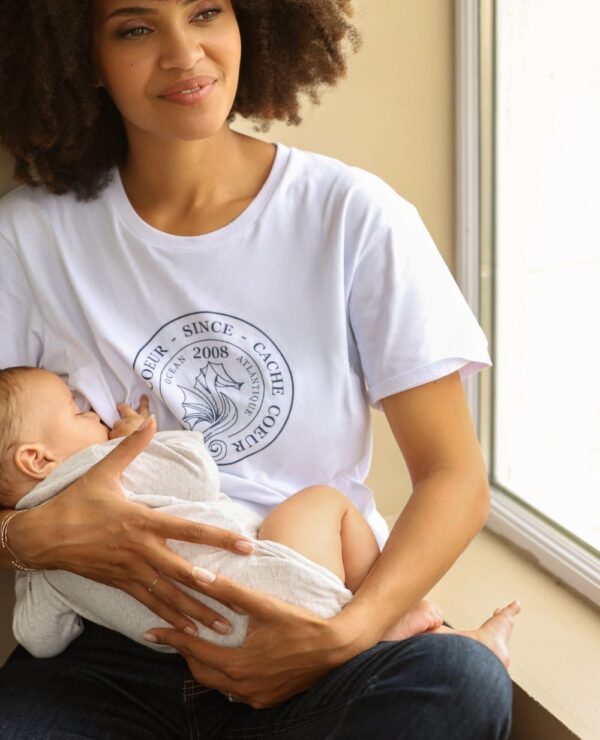 T-shirt de grossesse et d’allaitement Cook Cache Coeur Produits