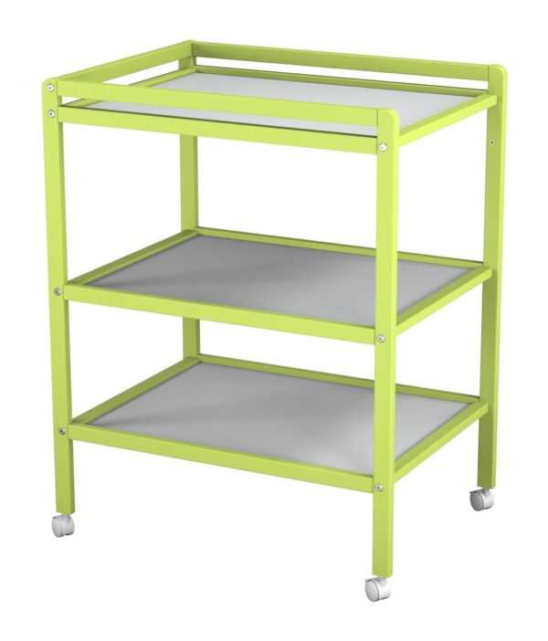 Table à langer 2 étagères bois vert - AT4 Produits