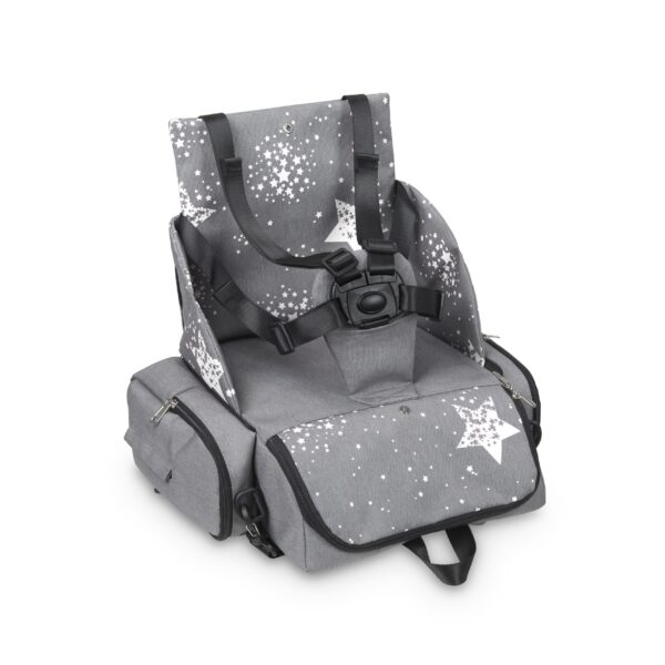 Sac à langer - sac à dos rehausseur gris Stars Produits