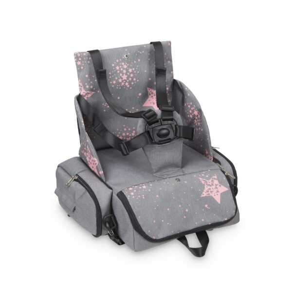 Sac à langer - sac à dos rehausseur rose Stars Produits