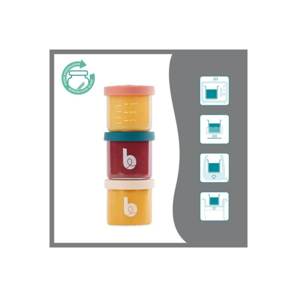 Lot de 9 bols de conservation Isy Bowls en verre - Babymoov Produits