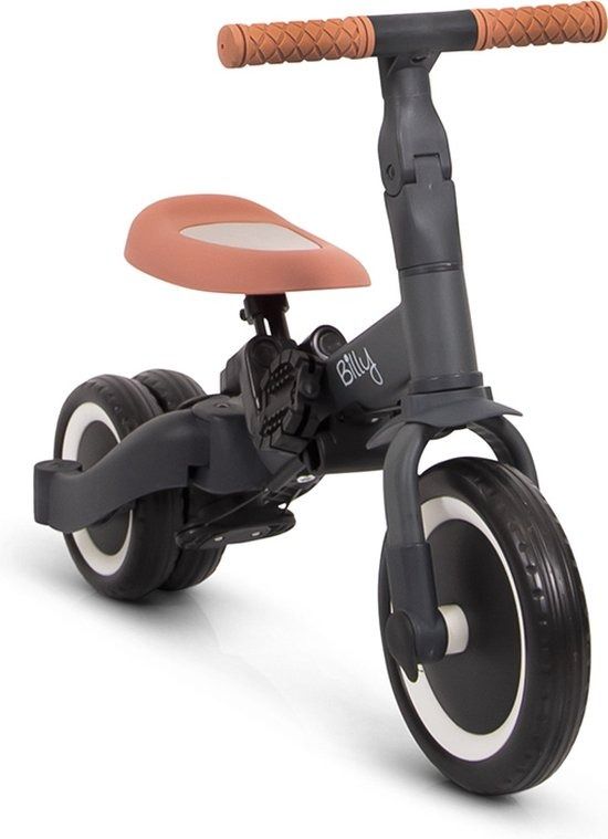 Vélo enfant 4 en 1 avec barre de poussée Gio gris Billy Produits