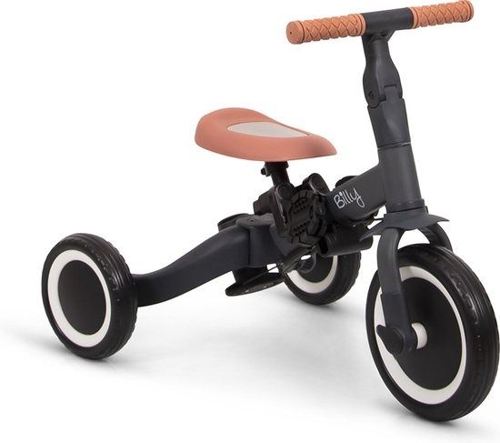 Vélo enfant 4 en 1 avec barre de poussée Gio gris Billy Produits