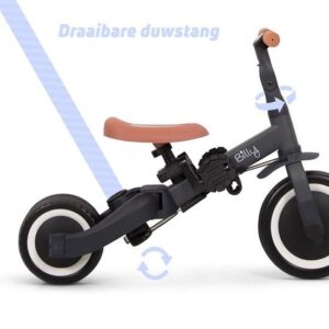 Vélo enfant 4 en 1 avec barre de poussée Gio gris Billy Produits