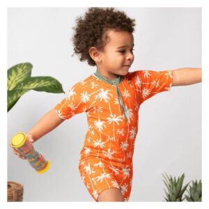 Combinaison anti-uv bébé Indiana orange Les Petits Protégés Produits