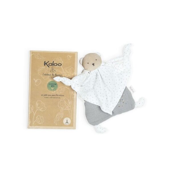 Doudou Ourson Gris Coton Bio - Kaloo Produits