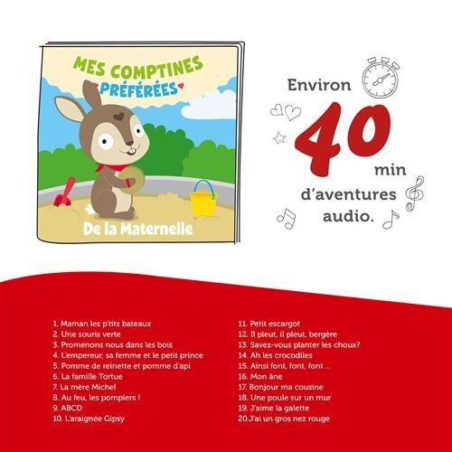 Figurine Tonies Mes Comptines Préférées de La Maternelle pour Conteuse Toniebox Produits