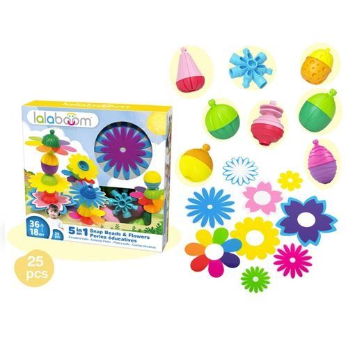 Jeu d'éveil Set créatif Fleurs et perles éducatives 25 pièces Lalaboom Produits
