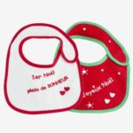 Lot de 2 bavoirs naissance Noël Produits