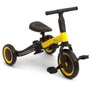 Vélo enfant 4 en 1 avec barre de poussée Gio jaune Billy Produits