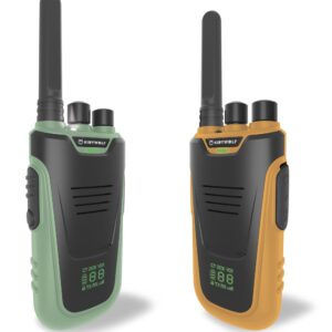 Talkie walkie avec batterie orange et vert - Kidywolf Produits