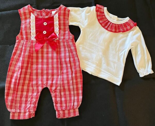 Salopette bebe rouge 0/6 mois Produits