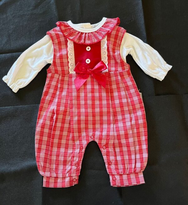 Salopette bebe rouge 0/6 mois Produits