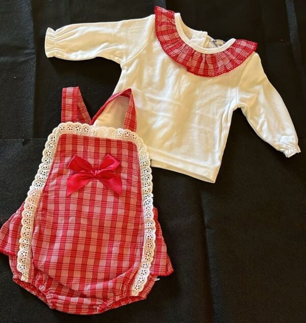 Ensemble 2 pièces salopette courte pour bébé fille Produits