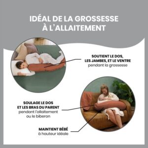 Coussin de maternité Doomoo Tetra Terracotta - Babymoov Produits