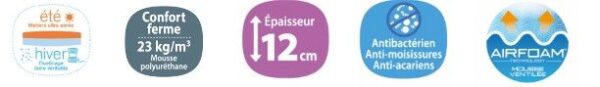 Matelas Climatisé+ 70x140x12 - Ptit Lit Produits