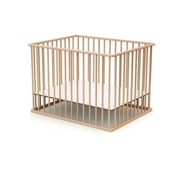 Parc fixe Webaby Hêtre verni 100x79x70 - AT4 Produits