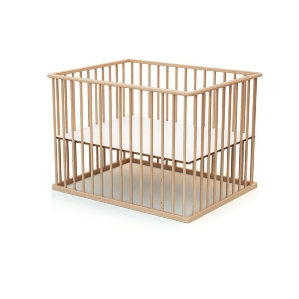 Parc fixe Webaby Hêtre verni 100x79x70 - AT4 Produits