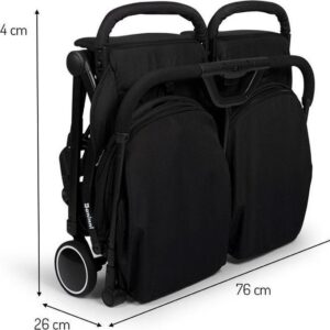 Poussette double Duo Buggy Adige Noir - Baninni Produits
