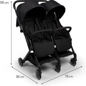 Poussette double Duo Buggy Adige Noir - Baninni Produits