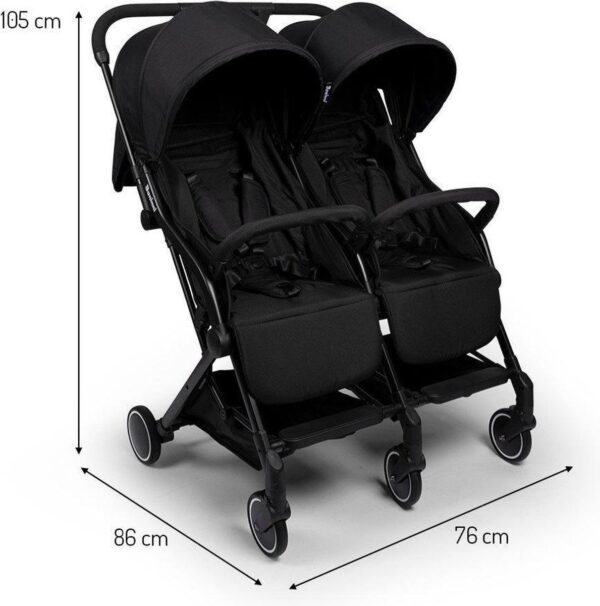 Poussette double Duo Buggy Adige Noir - Baninni Produits