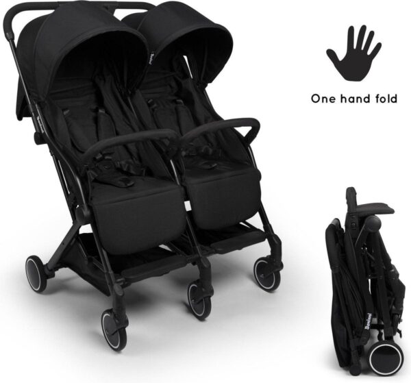 Poussette double Duo Buggy Adige Noir - Baninni Produits