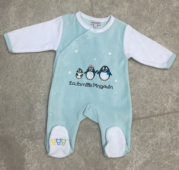 copy of Grenouillere velours 1 mois - Chatounet Produits