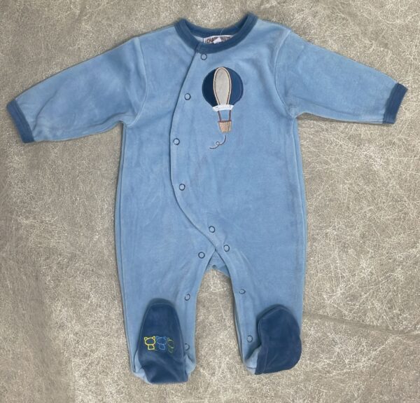 Grenouillere velours 1 mois - Chatounet Produits