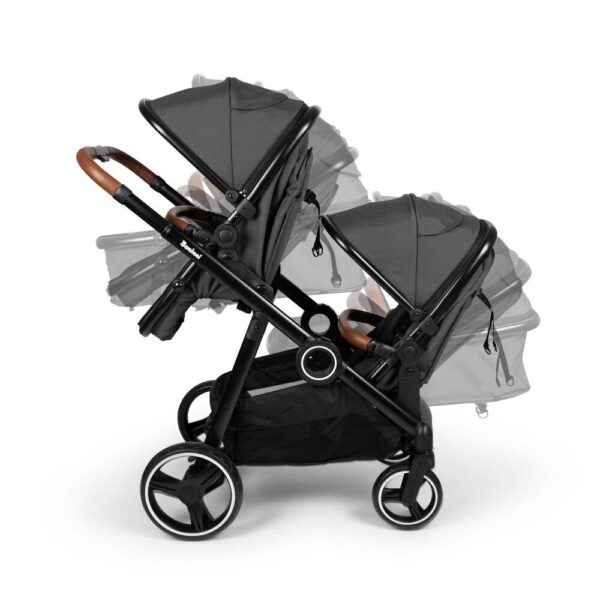 Poussette double Luiz Noir - Baninni Produits