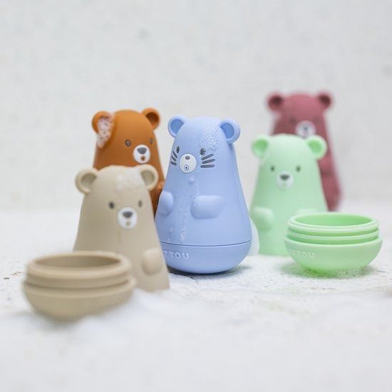 Set de 3 jouet de bain silicone Rose - Nattou Produits