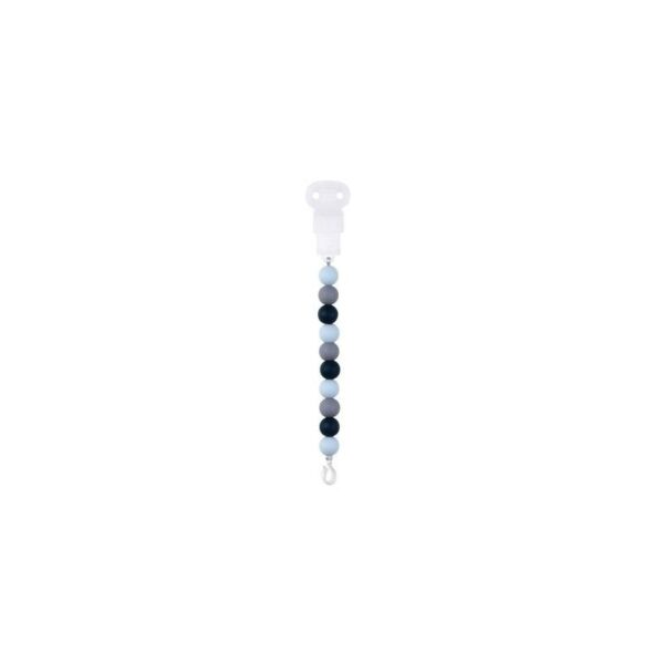 Attache tétine silicone menthe bleu marine - Nattou Produits