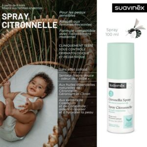 Spray à la citronnelle 100 ml - SUAVINEX Produits