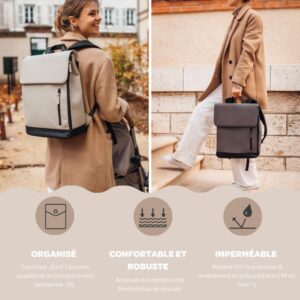 Sac à dos à langer Oslo Argile - Béaba Produits