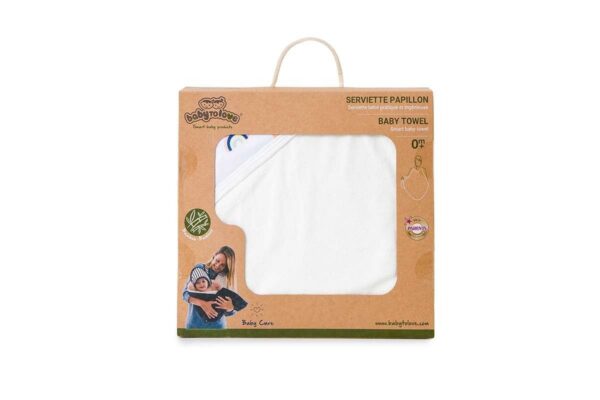 Serviette papillon Rainbow Bambou - Baby to love Produits